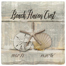 Beach Haven Crest Triple Shells Grey Coaster Set