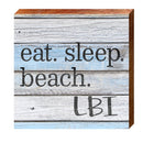 Eat. Sleep. Beach. LBI | Wall Art Print on Real Wood