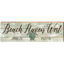 Beach Haven West Sea Turtle Tan Latitude Longitude | Wall Art Print on Real Wood