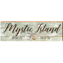 Mystic Island Triple Shells Tan Latitude Longitude | Wall Art Print on Real Wood