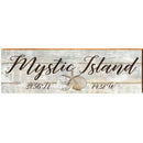 Mystic Island Triple Shells Grey Latitude Longitude | Wall Art Print on Real Wood