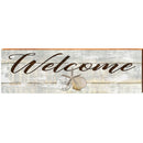 Welcome Triple Shells Grey | Wall Art Print on Real Wood