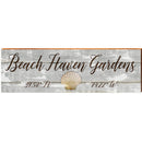 Beach Havan Gardens Sea Shell Grey Latitude Longitude | Wall Art Print on Real Wood