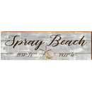 Spray Beach, New Jersey Sea Shells Latitude Longitude Wooden Sign | Wall Art Print on Real Wood