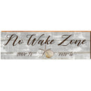 No Wake Zone Triple Shells Grey Latitude Longitude | Wall Art Print on Real Wood