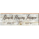 Beach Haven Terrace Triple Shells Grey Latitude Longitude | Wall Art Print on Real Wood