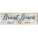 Brant Beach Triple Shells Grey Latitude Longitude | Wall Art Print on Real Wood
