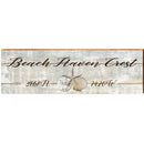 Beach Haven Crest Triple Shells Grey Latitude Longitude | Wall Art Print on Real Wood