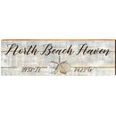 North Beach Haven Triple Shell Grey Latitude Longitude | Wall Art Print on Real Wood