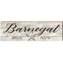 Barnegat Star Grey Latitude Longitude | Wall Art Print on Real Wood