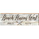 Beach Haven Star Grey Latitude Longitude | Wall Art Print on Real Wood