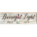 Barnegat Light with Lighthouse Grey Latitude Longitude | Wall Art Print on Real Wood