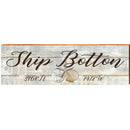 Ship Bottom Triple Shells Grey Latitude Longitude | Wall Art Print on Real Wood