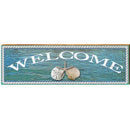 Welcome Triple Shells Water | Wall Art Print on Real Wood