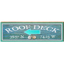 Roof Deck Arrow Triple Shells Water Latitude Longitude | Wall Art Print on Real Wood