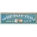 Ship Bottom Triple Shells Water Latitude Longitude | Wall Art Print on Real Wood