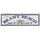 Brant Beach Triple Shells White Latitude Longitude | Wall Art Print on Real Wood