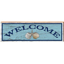 Welcome Triple Shell Blue | Wall Art Print on Real Wood