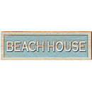 Beach House Coastal Blue | Wall Art Print on Real Wood