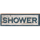 Shower Shabby Sign | Wall Art Print on Real Wood