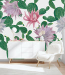 Contemporary Cactus flowers Wallpaper Fashionable