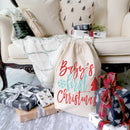 Baby's First Christmas Cotton Canvas Santa Sack