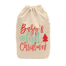 Baby's First Christmas Cotton Canvas Santa Sack