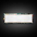 Extra large 24 x 72 wall art, framed canvas print, abstract pine tree forest painting, painting of a forest fire against a starry night sky