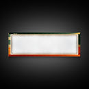 Art Deco Wall Art, Framed Canvas Print, Emerald Green and Gold Palm Tree Leaves and Sunset, Panoramic Ultrawide Art, Large Format Wall Decor