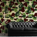 Bape Camo Wallpaper Mural. Grey Camo Streetwear Hype Beast Aesthetics.