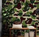 Bape Camo Wallpaper Mural. Grey Camo Streetwear Hype Beast Aesthetics.