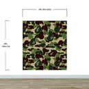 Bape Camo Wallpaper Mural. Green Camo Streetwear Hype Beast Aesthetics.