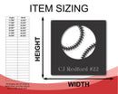 Metal Custom Baseball Name Wall Art | Personalized Baseball Wall Sign | Personalized Baseball Sign | 15 Color Options