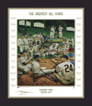MLB Baseball's Greatest All-Stars Exclusive Dream Scene Framed Lithograph Artwork Print