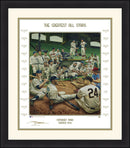 MLB Baseball's Greatest All-Stars Exclusive Dream Scene Framed Lithograph Artwork Print