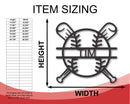 Custom Baseball Bat Name Sign | Metal Baseball Name Sign | 15 color options