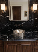 Silver Brass Bathroom Sink