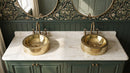 Silver Brass Bathroom Sink