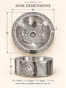 Silver Brass Bathroom Sink