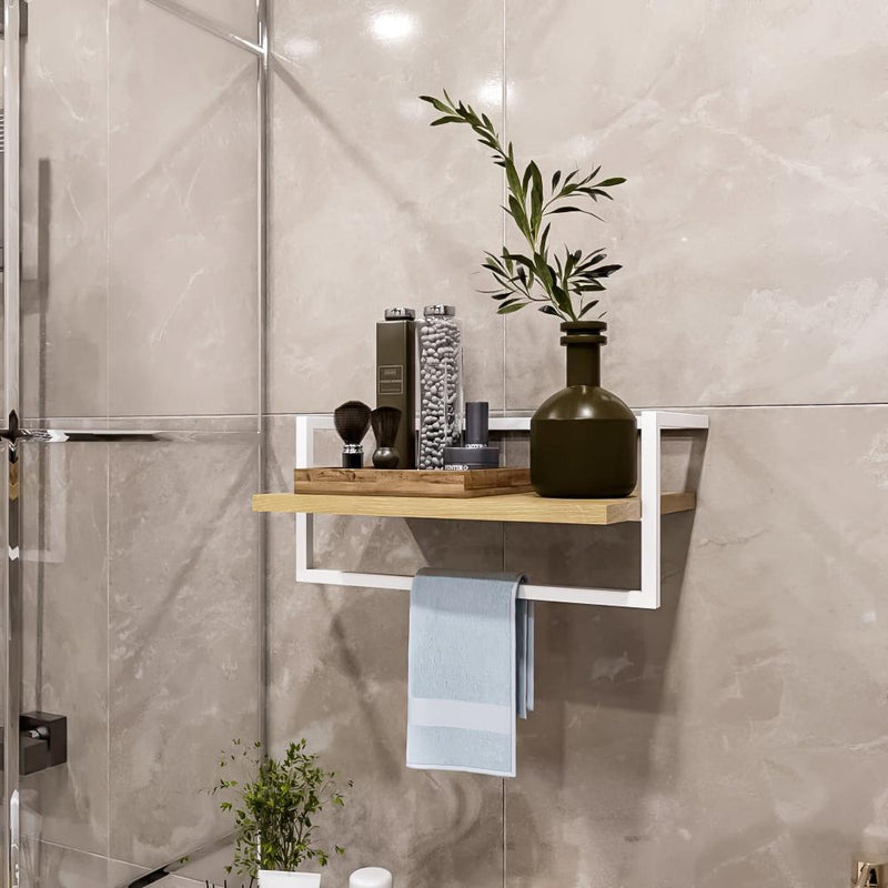 Bathroom Shelf and Towel Holder