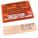 Storage Pocket Patch:  Emergency Comms with Radio Frequency/Channel and Telephone Contact Numbers, ICE Card