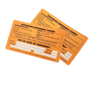 Emergency Comms & ICE Decal - Radio  Frequency/Channel and Telephone Contact Numbers, ICE Card