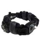 EDC Prepper - Paracord Bracelet Urban Tool Kit Equipped w/ LED Light, fire starter, blade, compass.