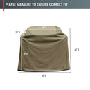 BBQ Outdoor Grill Cover 36"L x 26"D x 46"H Taupe