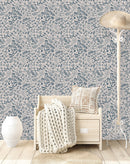 Pink Wallpaper with Wiildflowers