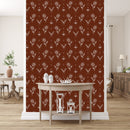 Fashionable Red Floral Wallpaper