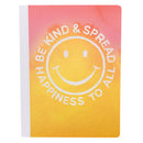 Be Kind & Spread Happiness To All Bullet Journal | 120 Dot Grid Pages | '80s-'90s Smile Motif