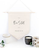 Be Still, Psalm 46:10 Hanging Wall Banner Cotton Canvas Scripture, Bible Hanging Wall Banner