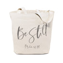 Be Still, Psalm 46:10 Cotton Canvas Tote Bag