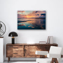 Beach Reflections Print Metal Wall Art – Coastal Ocean Scenic Home Decor